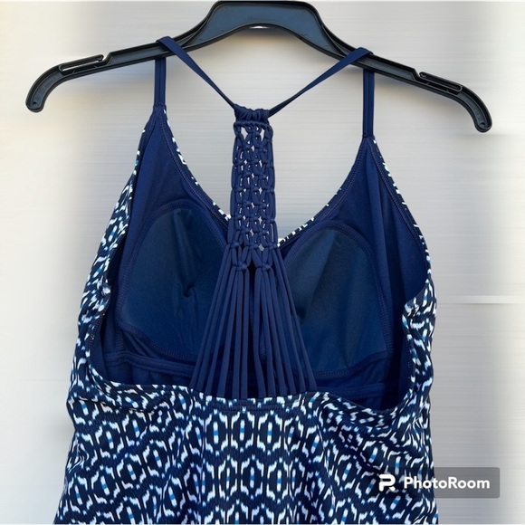 Woman’s Dark Blue One Piece Bathing Suit - Picture 2 of 7